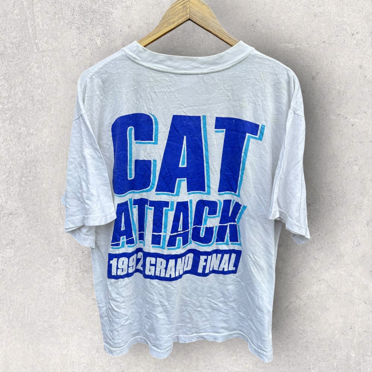 Geelong Cats 1992 AFL Grand Final Vintage White Short Sleeve Shirt