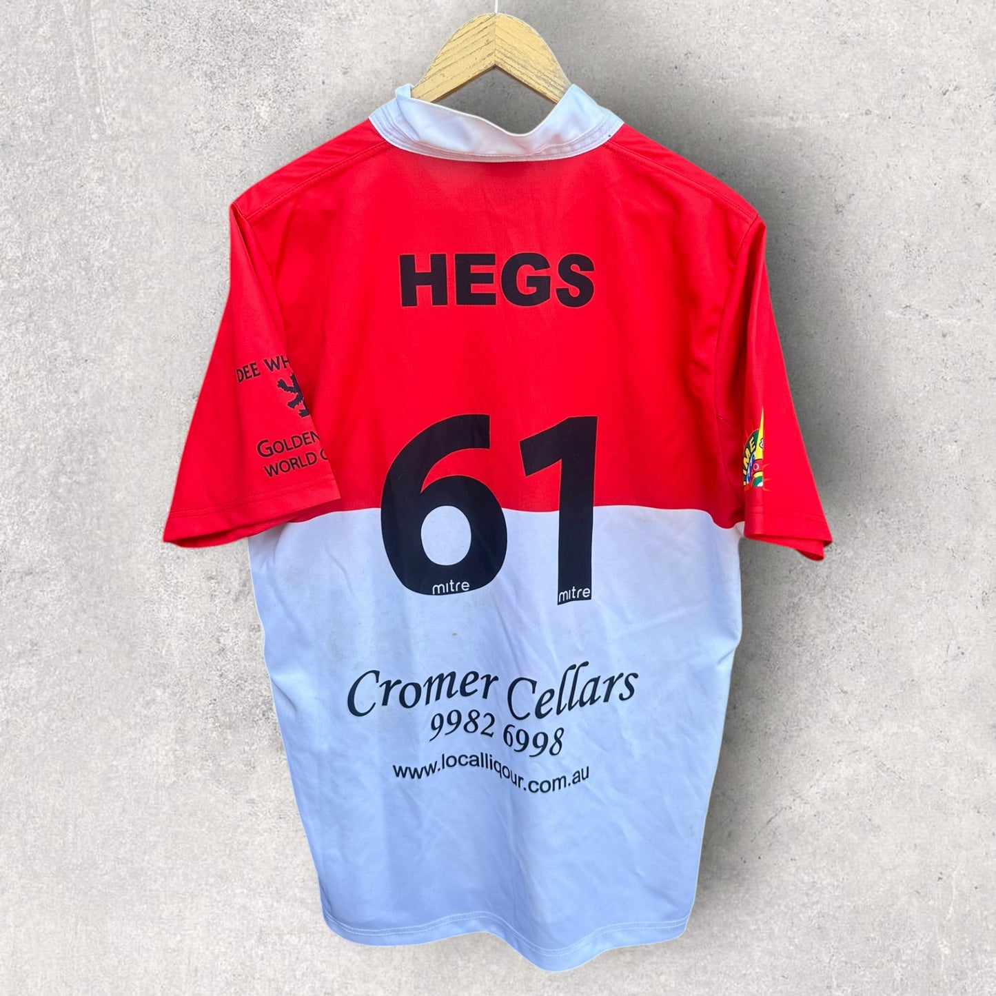 DEE WHY LIONS GOLDEN OLDIES 2012 MATCH WORN RUGBY UNION JERSEY