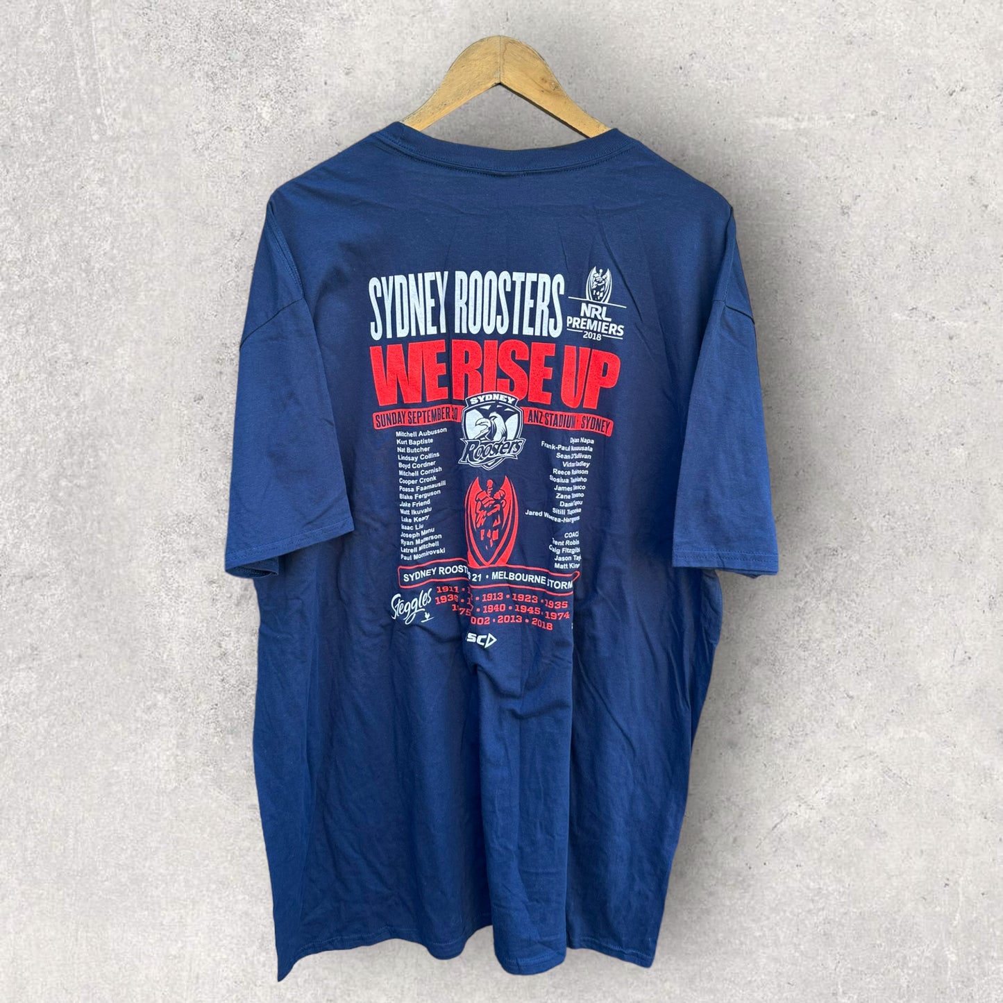 SYDNEY ROOSTERS 2018 PREMIERS T-SHIRT