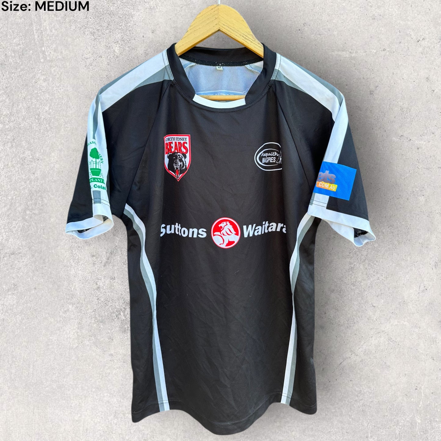 ASQUITH MAGPIES RUGBY LEAGUE TRAINING SHIRT