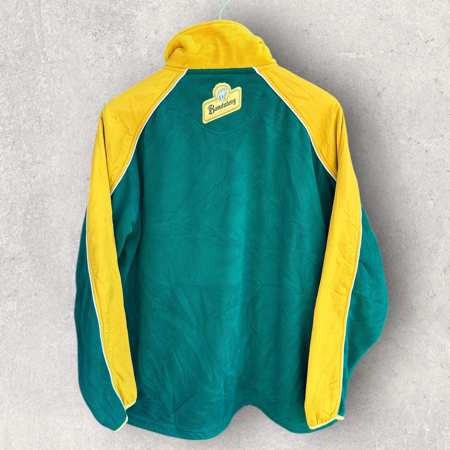 AUSTRALIAN WALLABIES 2005 BUNDY RUM HALF ZIP FLEECE JUMPER