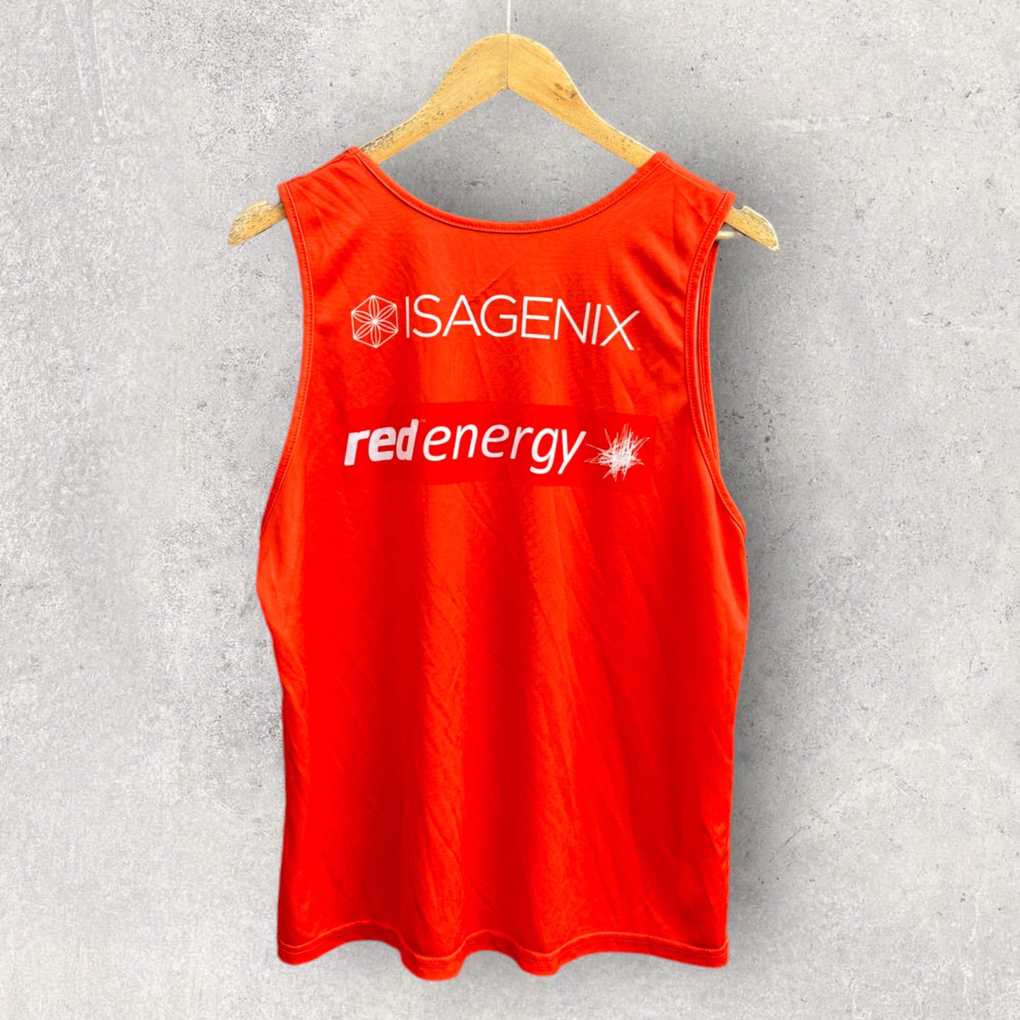 NEWCASTLE KNIGHTS PLAYER ISSUED ORANGE TRAINING SINGLET