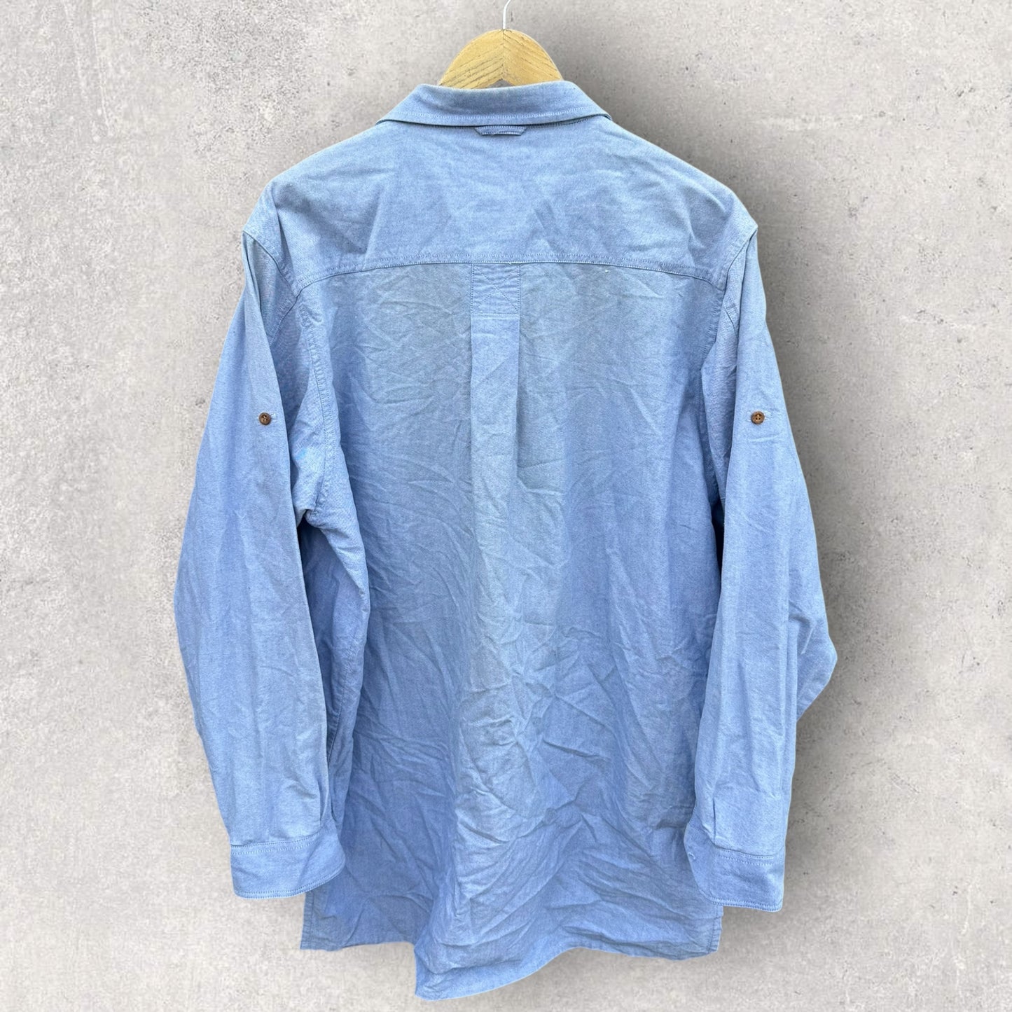 LAND ROVER VINTAGE BLUE LONG SLEEVE BUTTON UP SHIRT