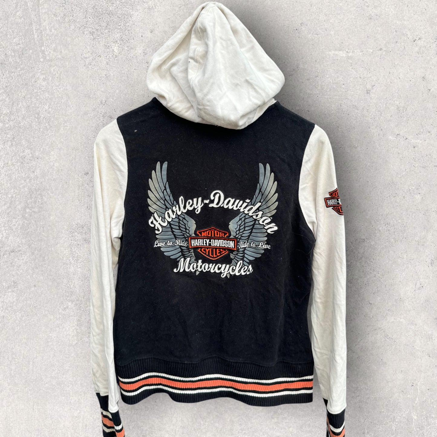 Harley Davidson motorcycles full zip hooded jumper