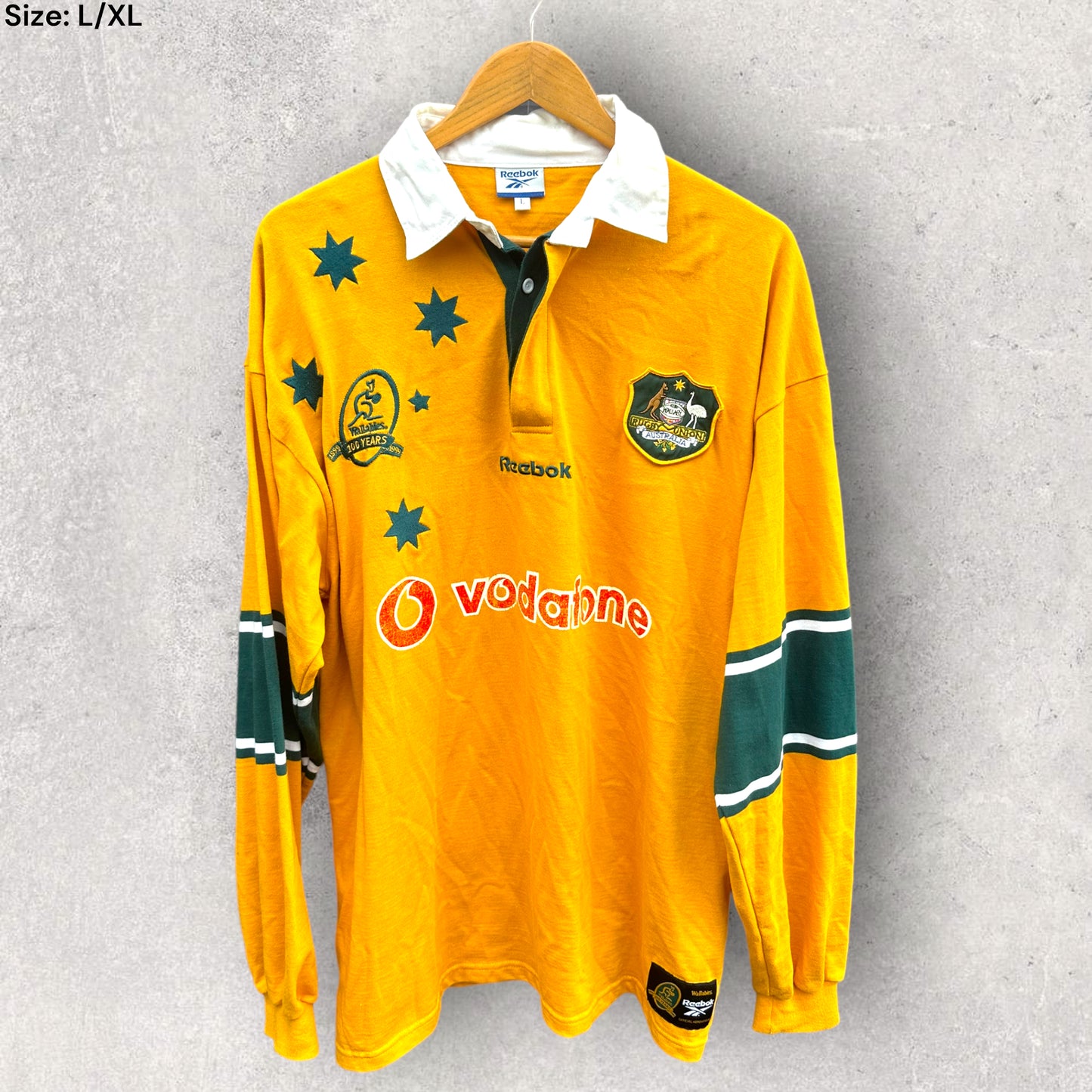 AUSTRALIAN WALLABIES 1999 REEBOK LONG SLEEVE JERSEY