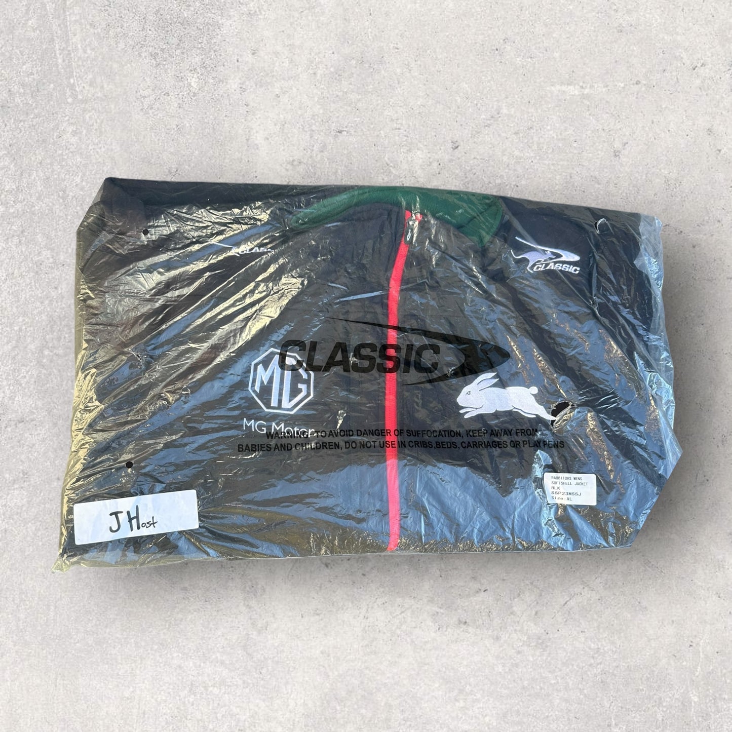 South Sydney Rabbitohs Classic Soft Shell Jacket Issued to J Host Brand New