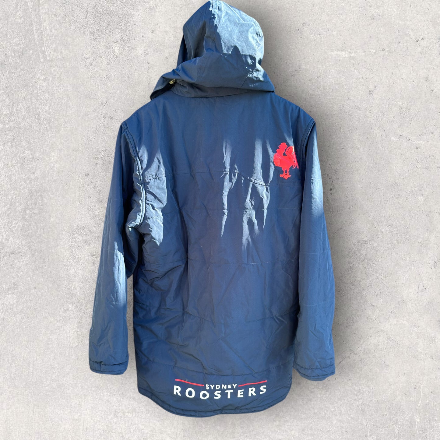 SYDNEY ROOSTERS ISC BLUE LONG BENCH PUFFER JACKET