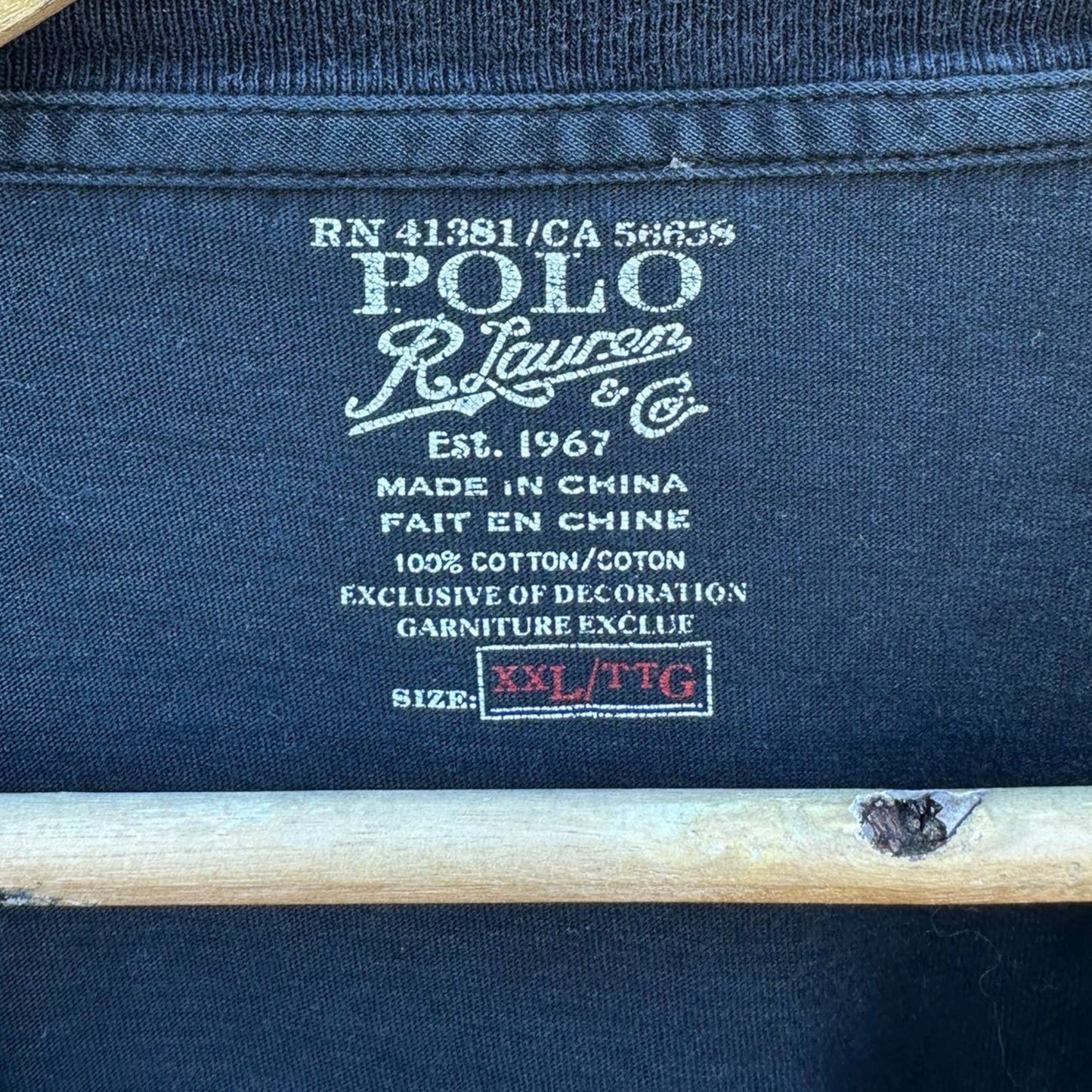 RALPH LAUREN POLO BLACK LONG SLEEVE SHIRT