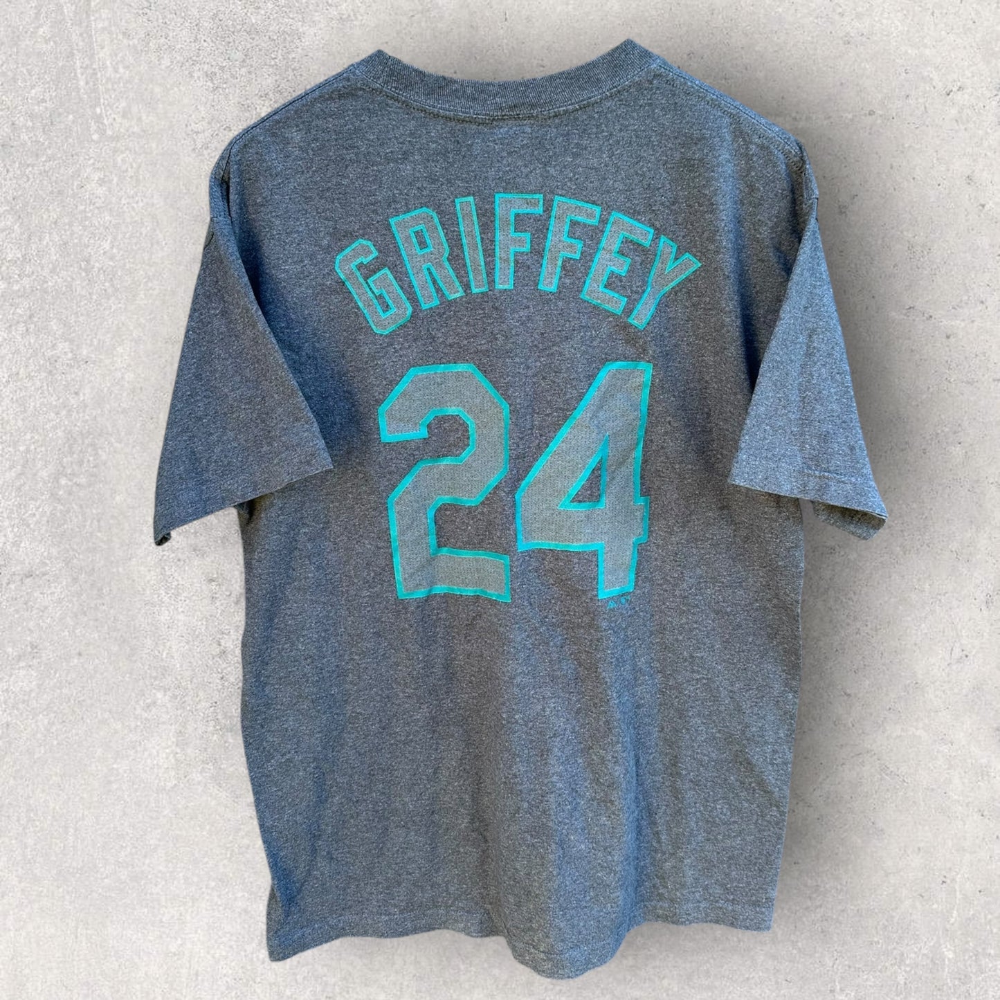 Ken Griffey Seattle Mariners Majestic MLB Grey Short Sleeve Shirt