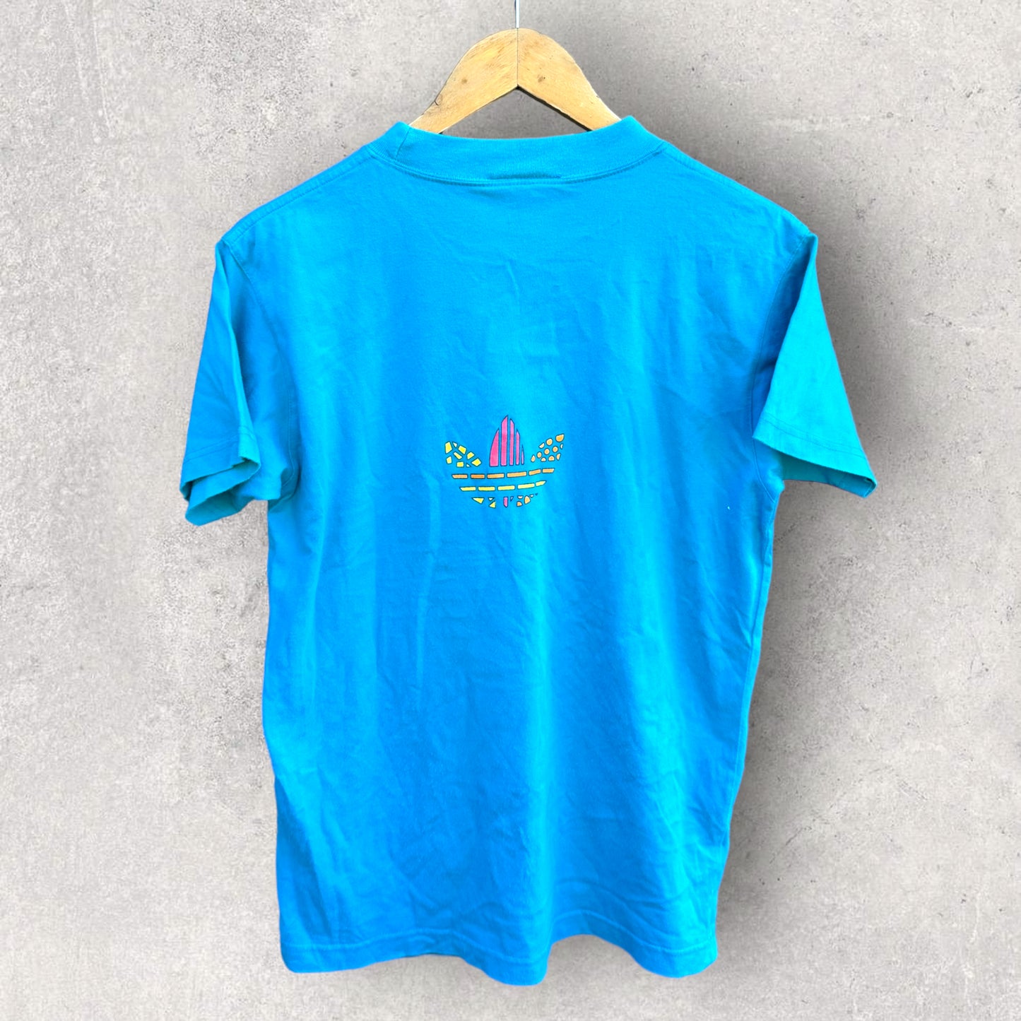 ADIDAS 1980s VINTAGE BLUE T-SHIRT