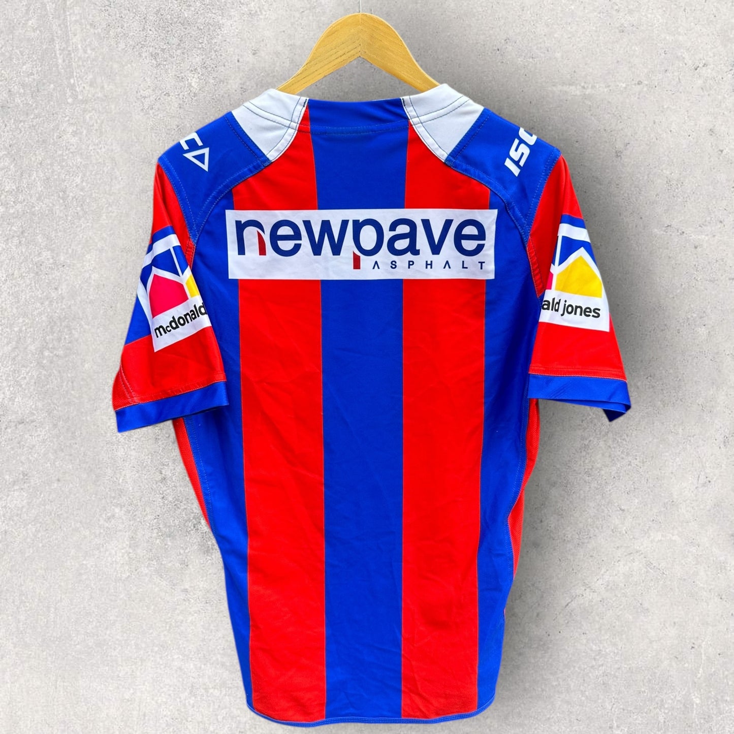 NEWCASTLE KNIGHTS 2017 SG BALL PLAYER CUT SPARE JERSEY