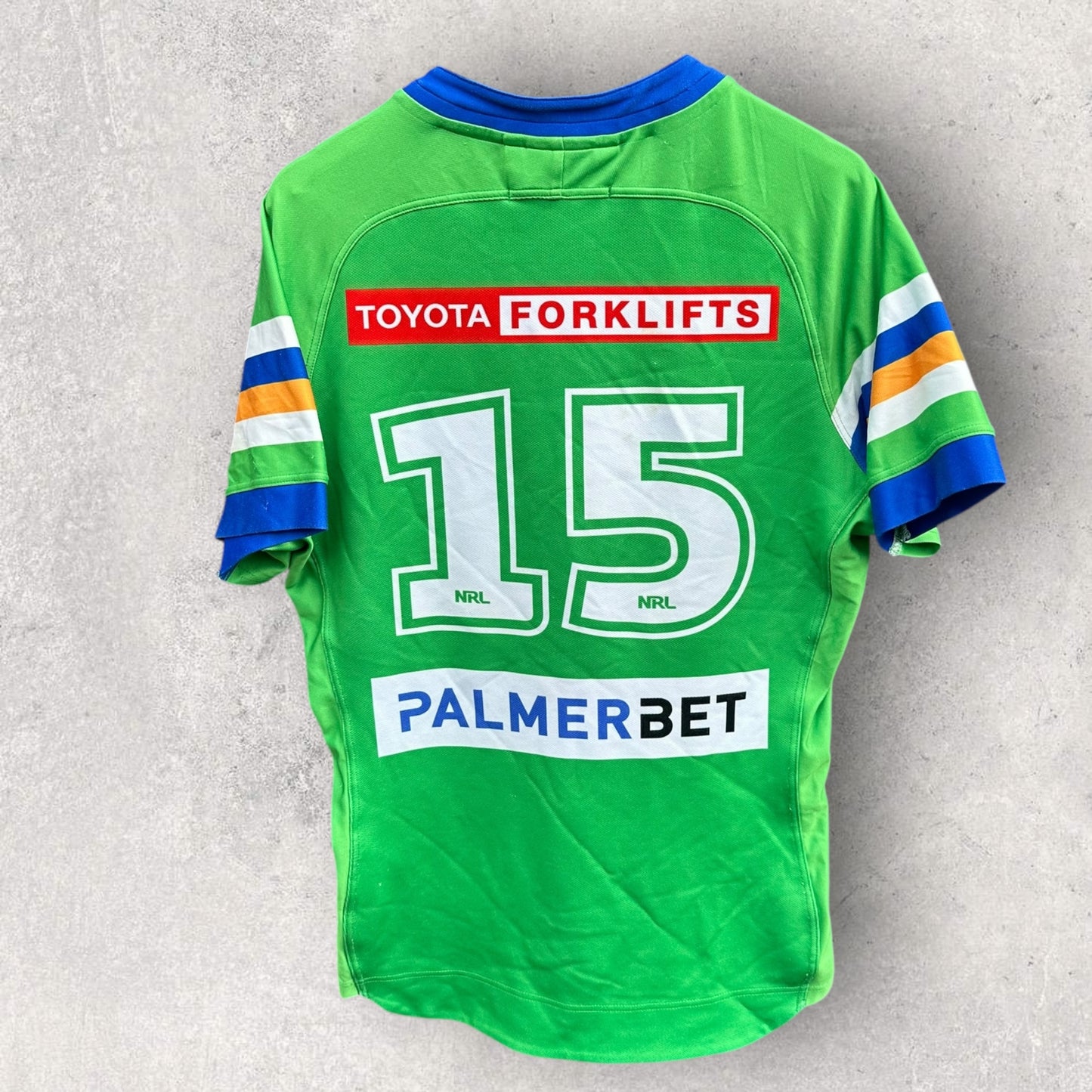 EMRE GULER CANBERRA RAIDERS 2023 HOME MATCH WORN JERSEY + SIGNED
