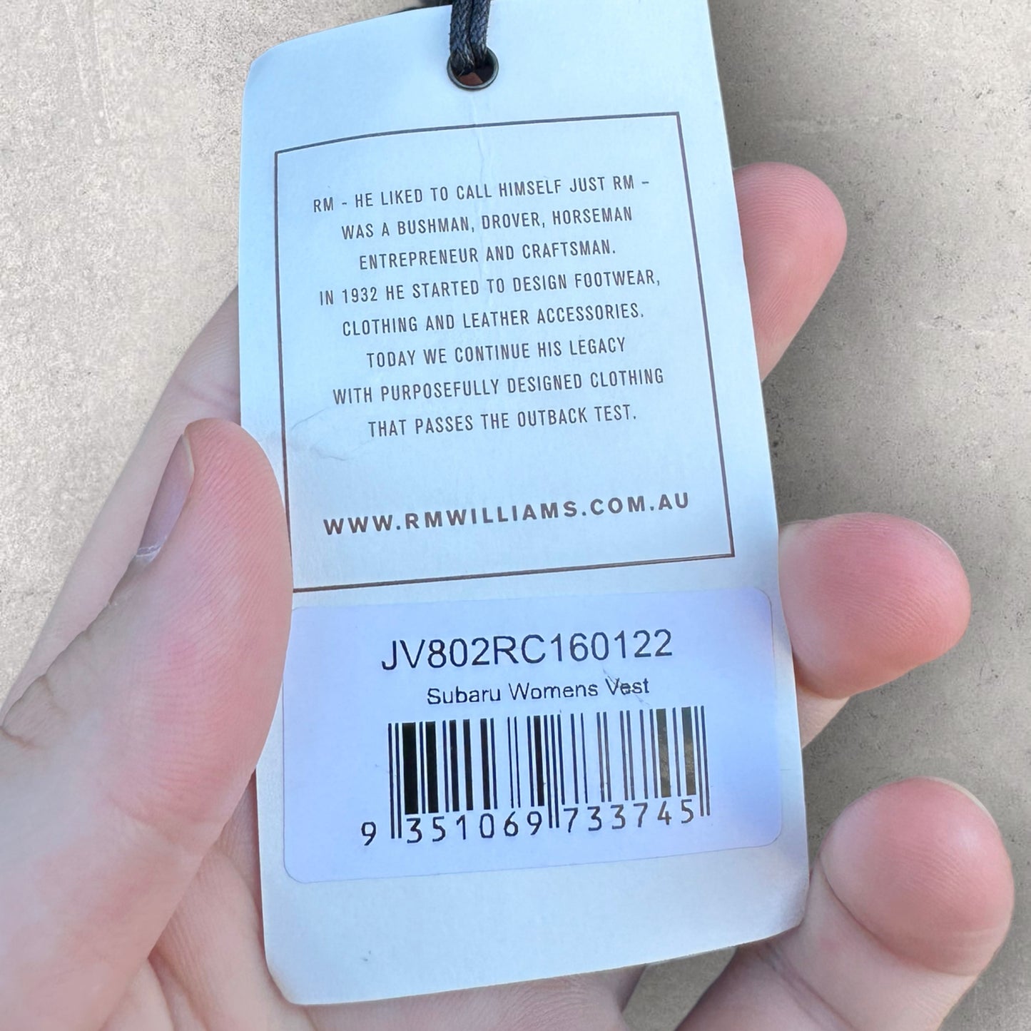 RM WILLIAMS SUBARU VEST BRAND NEW WITH TAGS