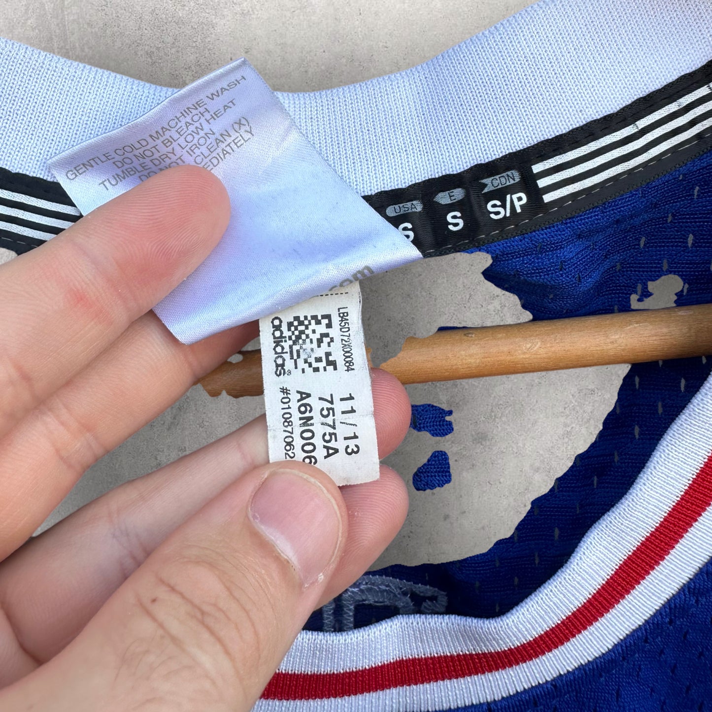 ALLEN IVERSON PHILADELPHIA 76ERS ADIDAS 2013 BLUE JERSEY