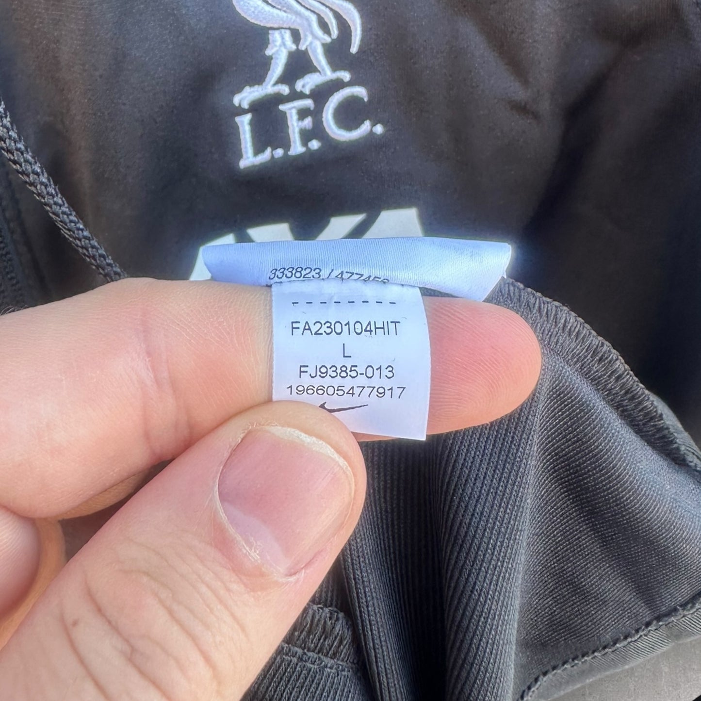 LIVERPOOL FC NIKE 2024-2025 BLACK FULL ZIP JACKET