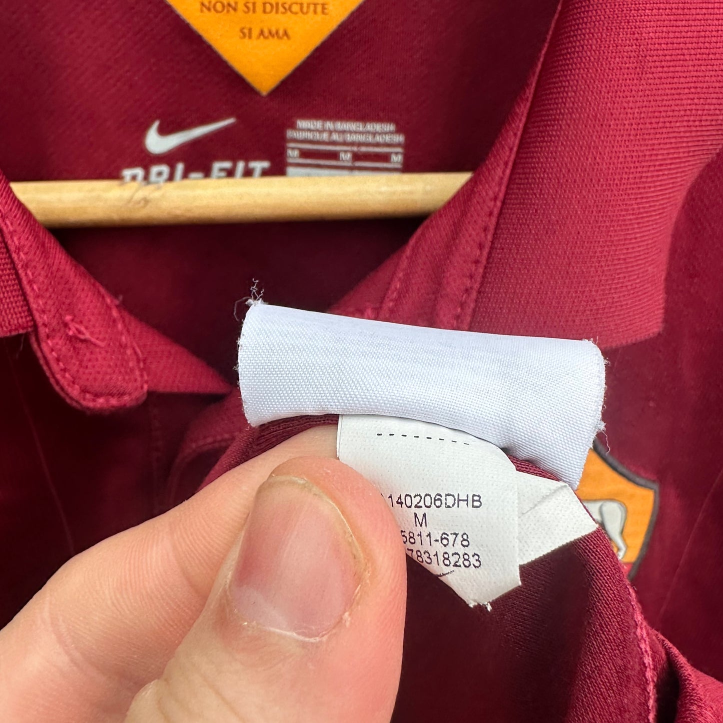AS ROMA 2014-2015 NIKE FOOTBALL HOME JERSEY