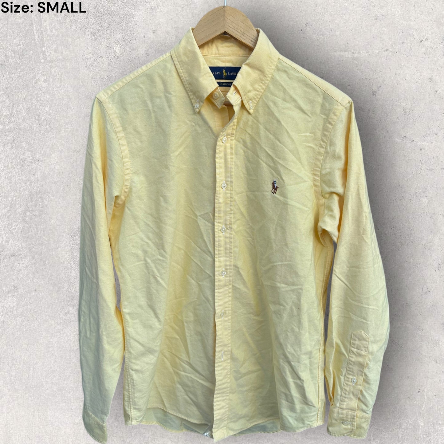 RALPH LAUREN YELLOW LONG SLEEVE DRESS SHIRT