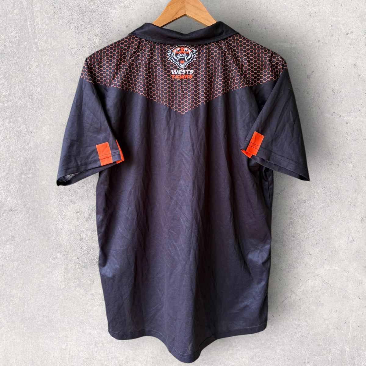 Balmain Tigers Steedan Black Media Polo Rugby League Shirt