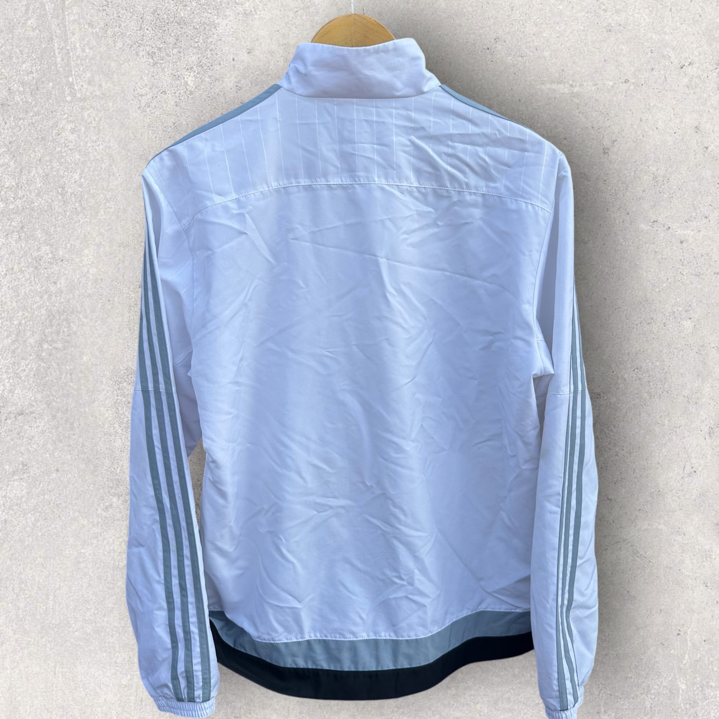 FULHAM FC 2015 WHITE ADIDAS WINDBREAKER FOOTBALL JACKET