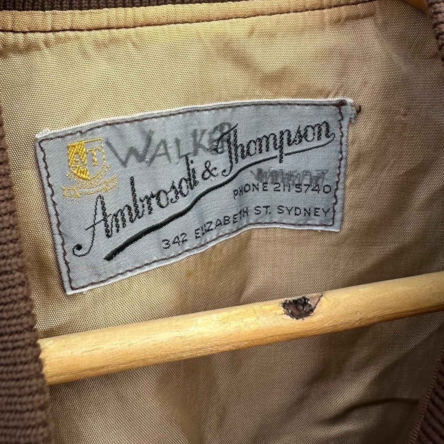 NSWRFL REPRESENTATIVE PLAYER 1979 BROWN VINTAGE JACKET