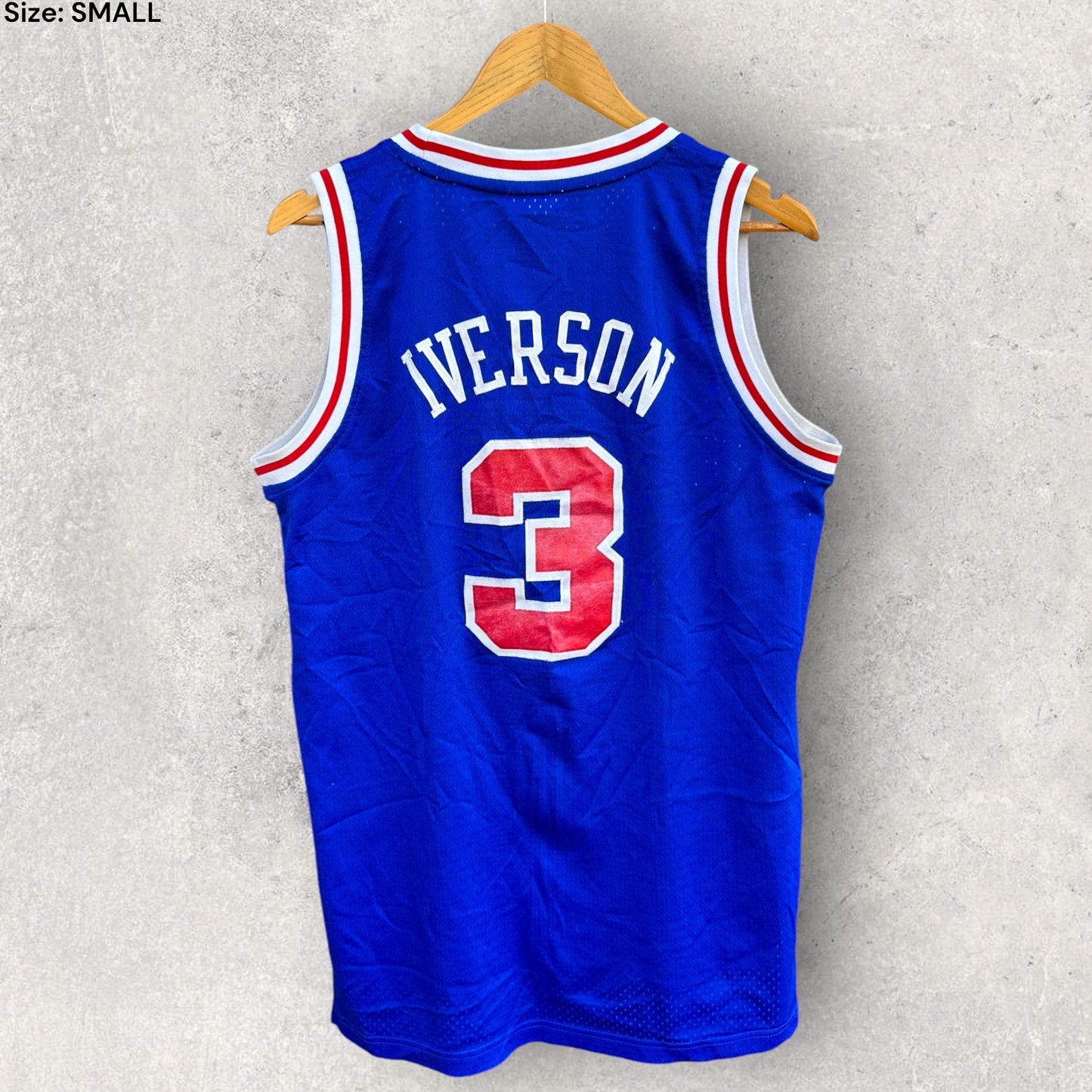 ALLEN IVERSON PHILADELPHIA 76ERS ADIDAS 2013 BLUE JERSEY