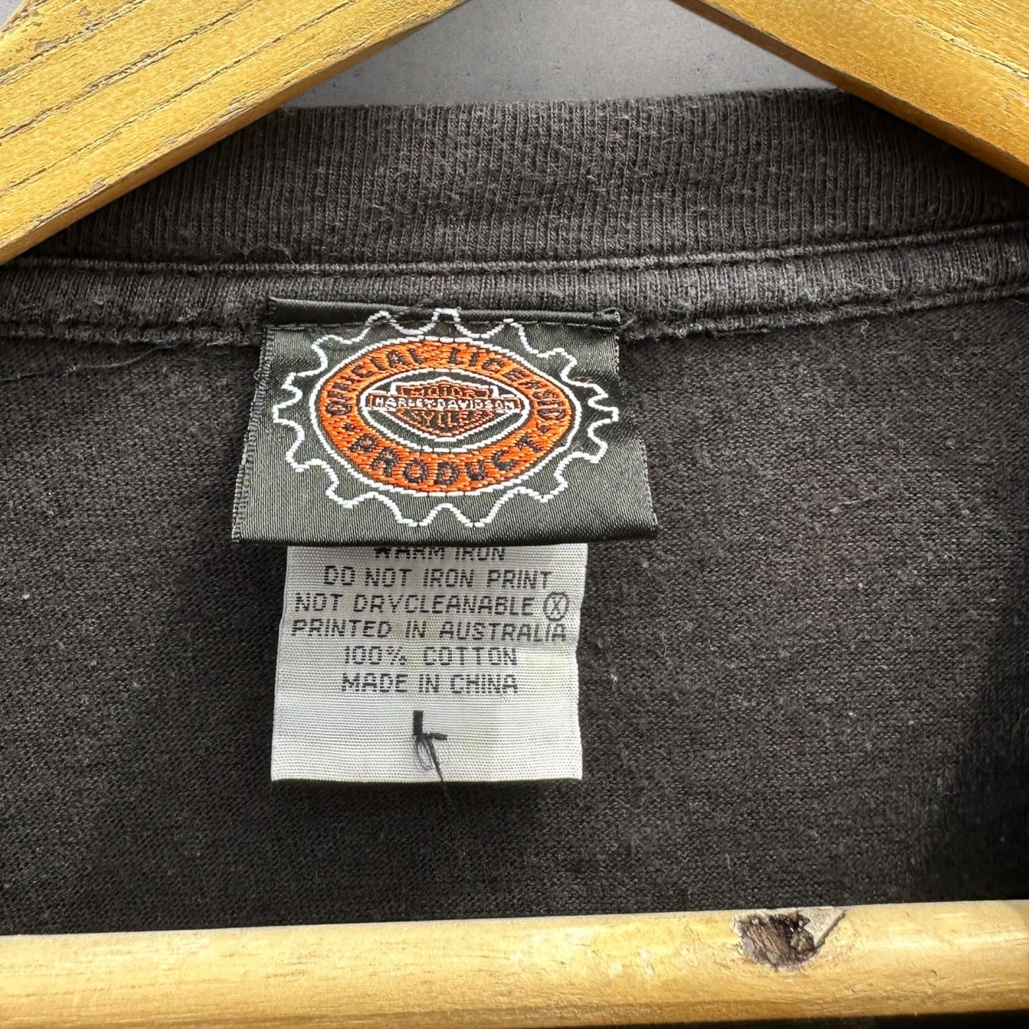 HARLEY DAVIDSON PERTH 2002 NATIONAL RALLY BLACK VINTAGE SHIRT