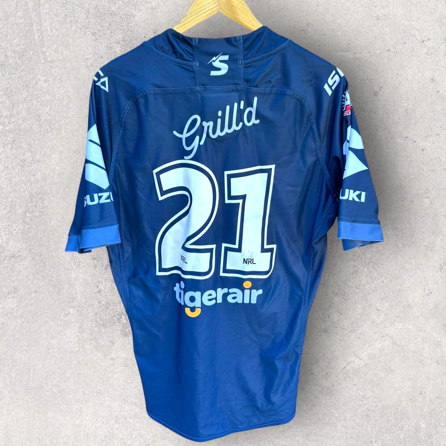 MELBOURNE STORM 2020 ANZAC MATCH WORN + SIGNED JERSEY BY PAUL MOMIROVSKI