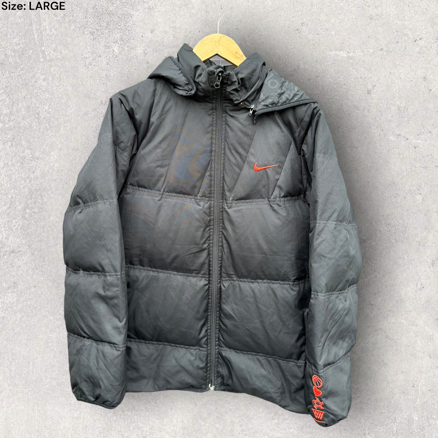 NIKE REVERSE BLACK PUFFER JACKET