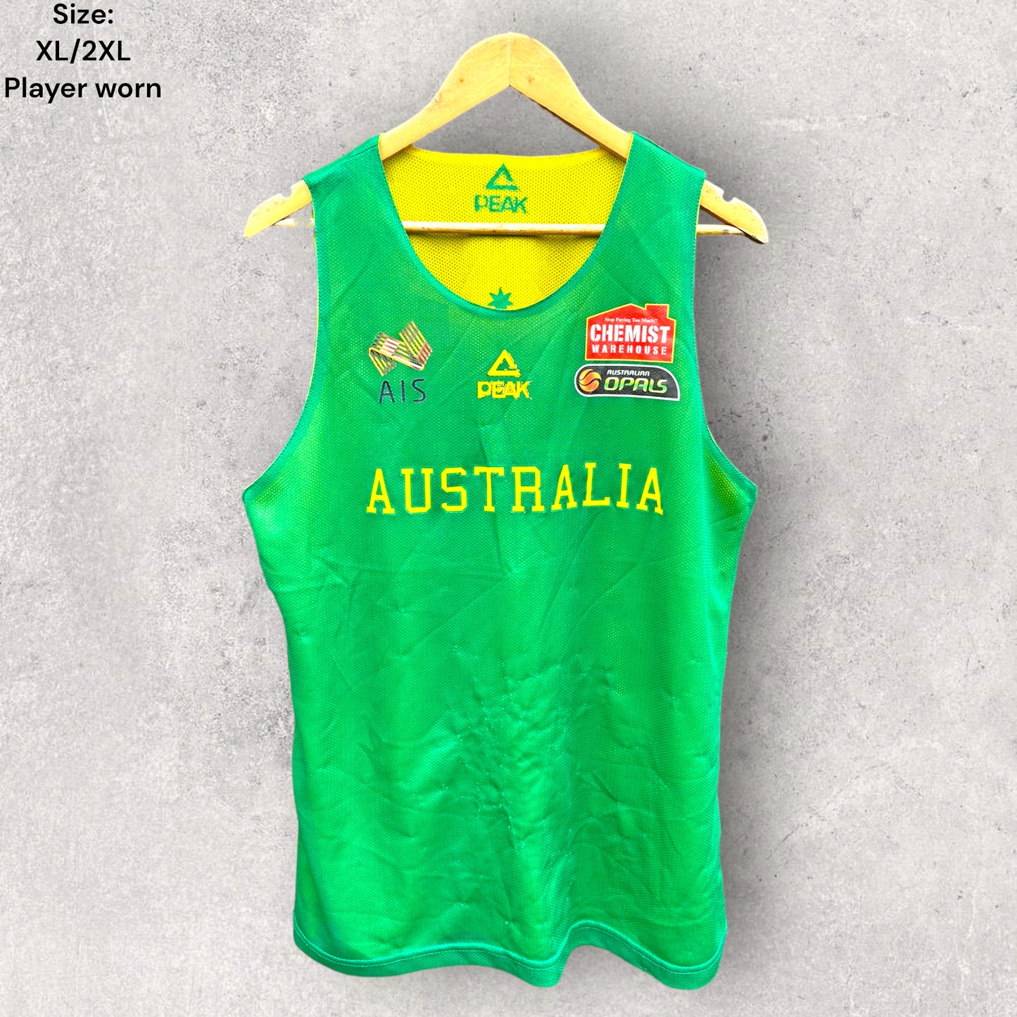 AUSTRALIAN OPALS MARIANNA TOLO PLAYER WORN REVERSE JERSEY