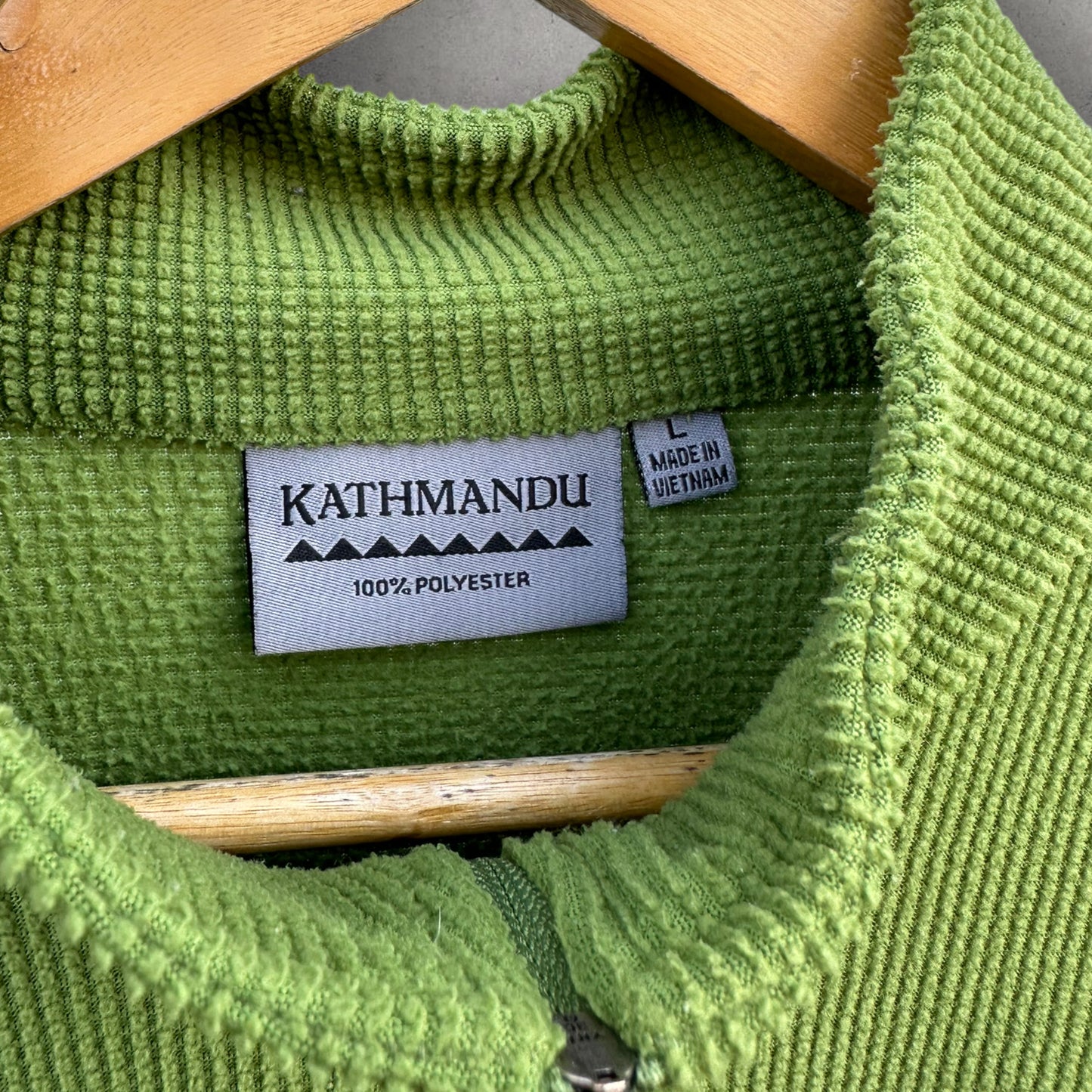 KATHMANDU OLIVE GREEN HALF ZIP SHIRT