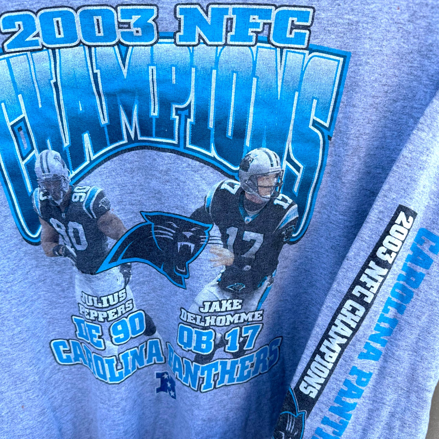 CAROLINA PANTHERS LONG SLEEVE 2003 NFC CHAMPIONS SHIRT