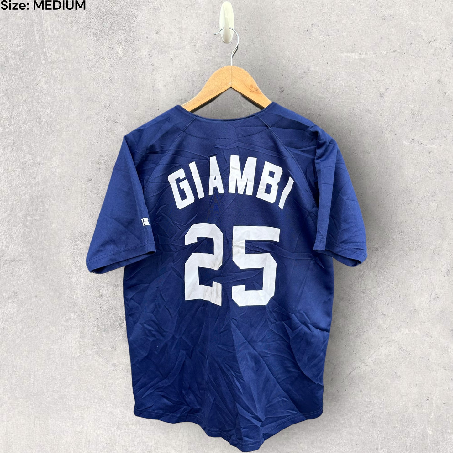 JASON GIAMBI NEW YORK YANKEES RUSSEL ATHLETIC VINTAGE JERSEY