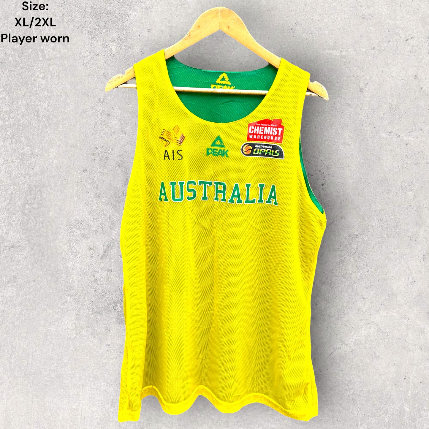 AUSTRALIAN OPALS MARIANNA TOLO PLAYER WORN REVERSE JERSEY
