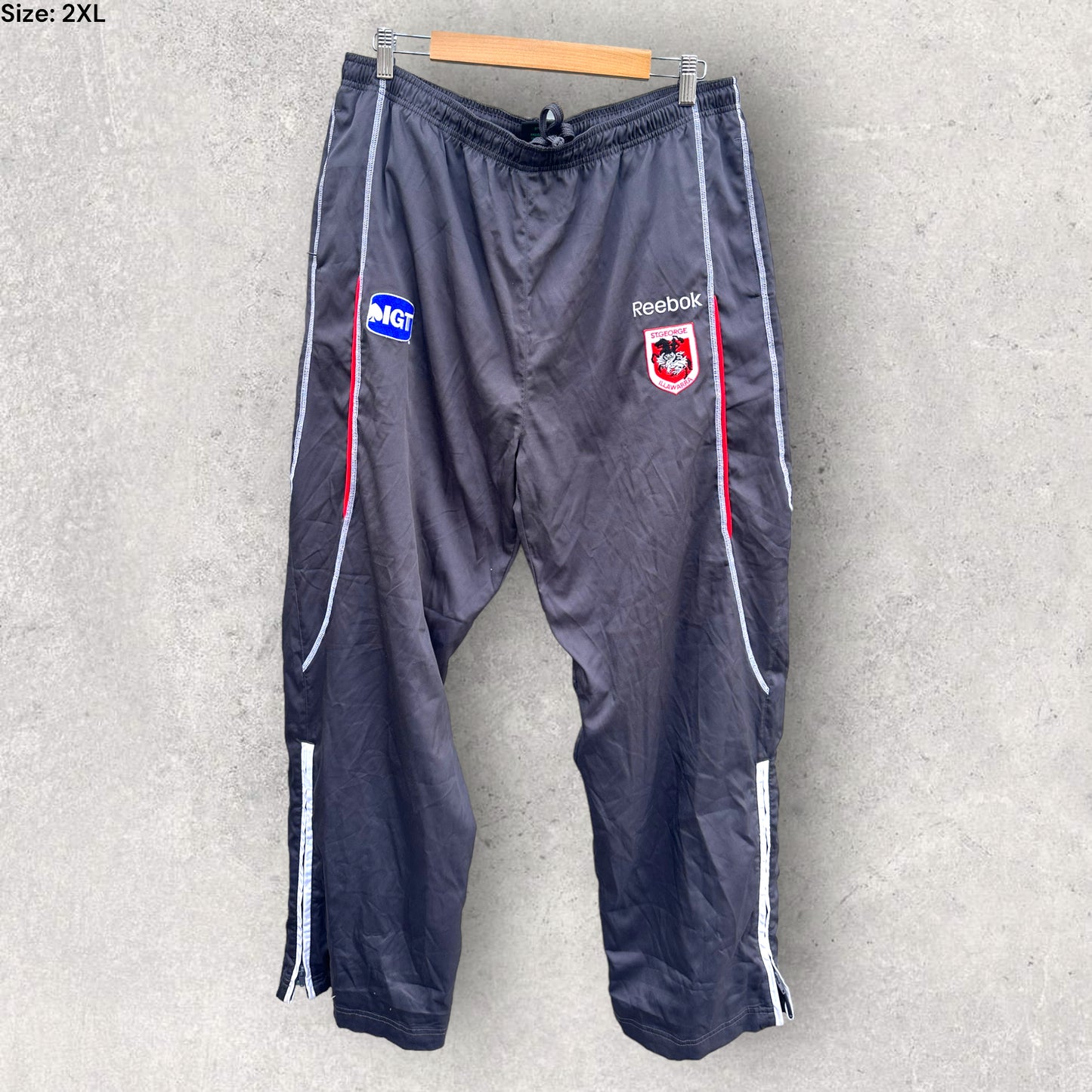ST GEORGE ILLAWARRA DRAGONS REEBOK TRACK PANTS