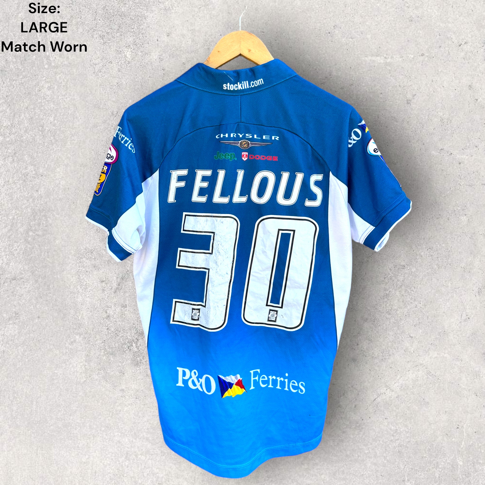 ADEL FELLOUS HULL FC 2008 MATCH WORN HOME JERSEY THRILLOFTHETHRIFT