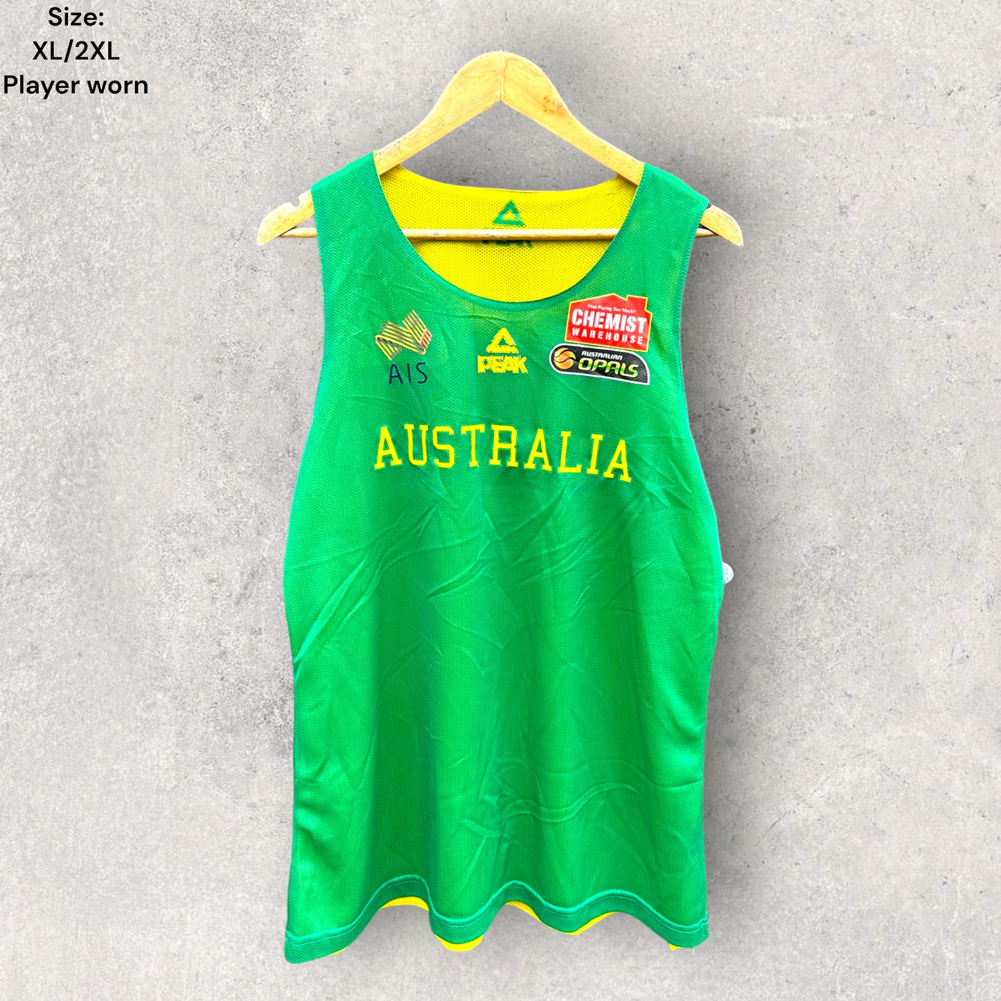 AUSTRALIAN OPALS MARIANNA TOLO PLAYER WORN REVERSE JERSEY