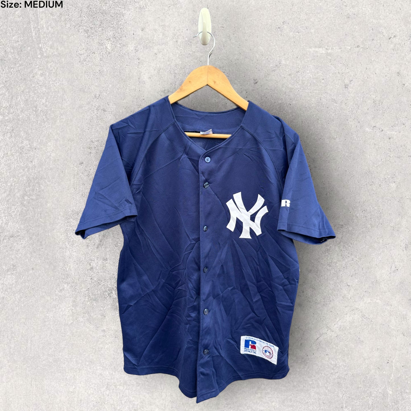 JASON GIAMBI NEW YORK YANKEES RUSSEL ATHLETIC VINTAGE JERSEY