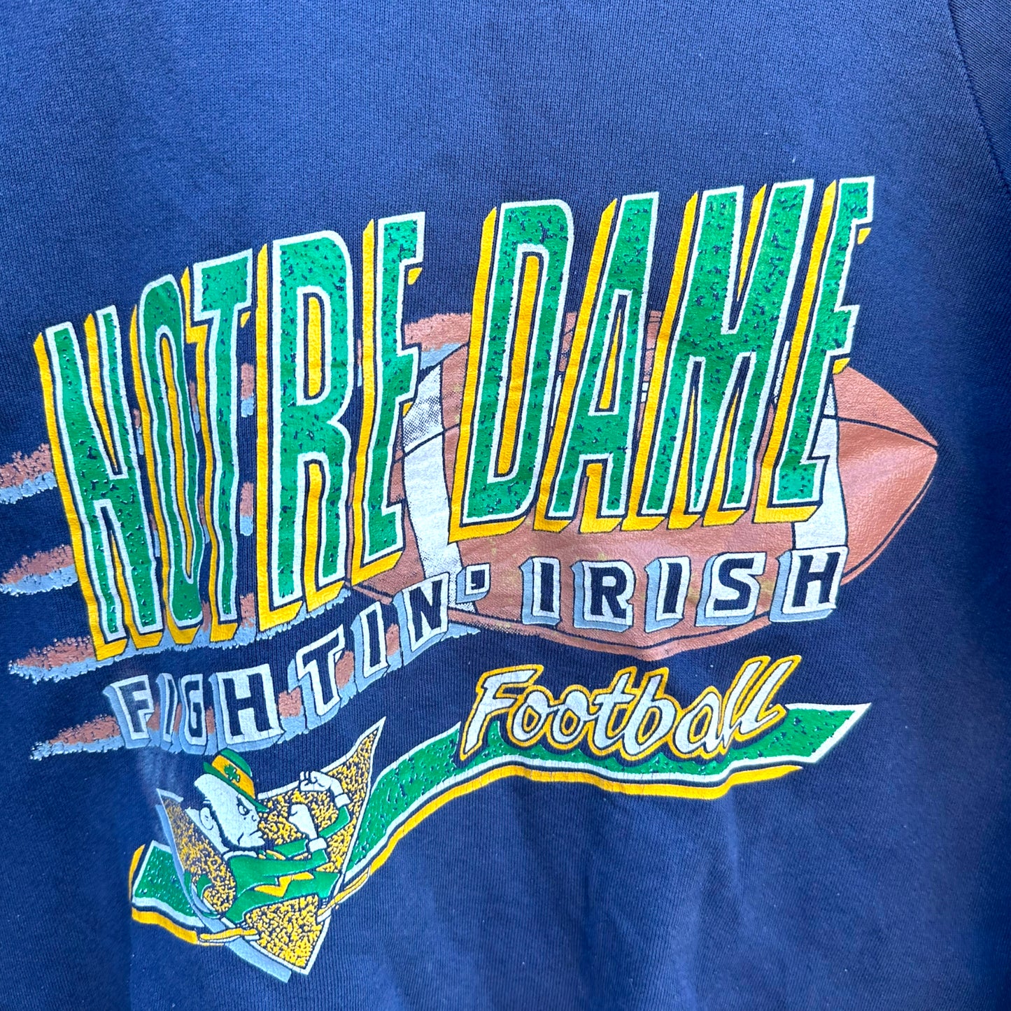 NOTRE DAME FIGHTING IRISH VINTAGE CREW NECK 90s JUMPER