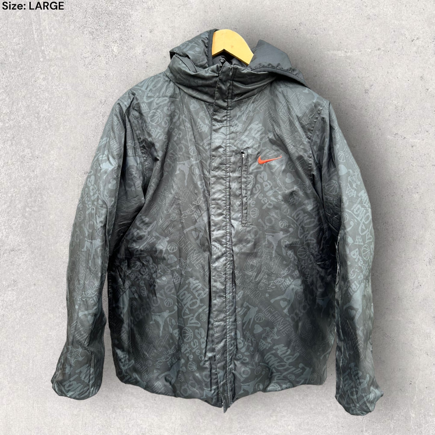 NIKE REVERSE BLACK PUFFER JACKET