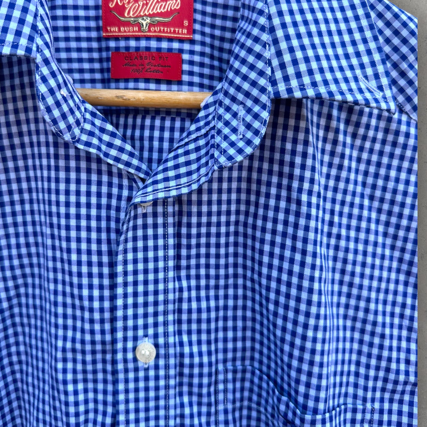 RM WILLIAMS LONG SLEEVE CHECKERED DRESS SHIRT