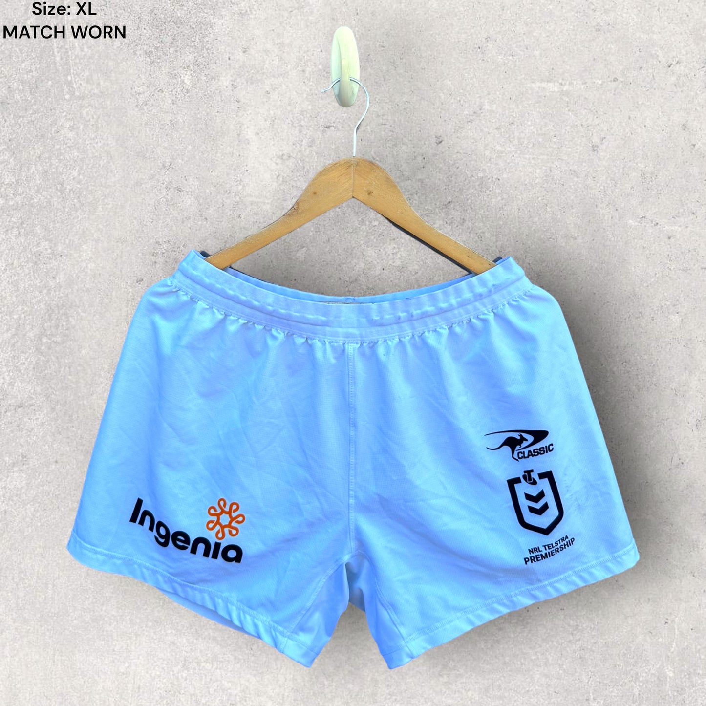 SOUTH SYDNEY RABBITOHS MATCH WORN SHORTS