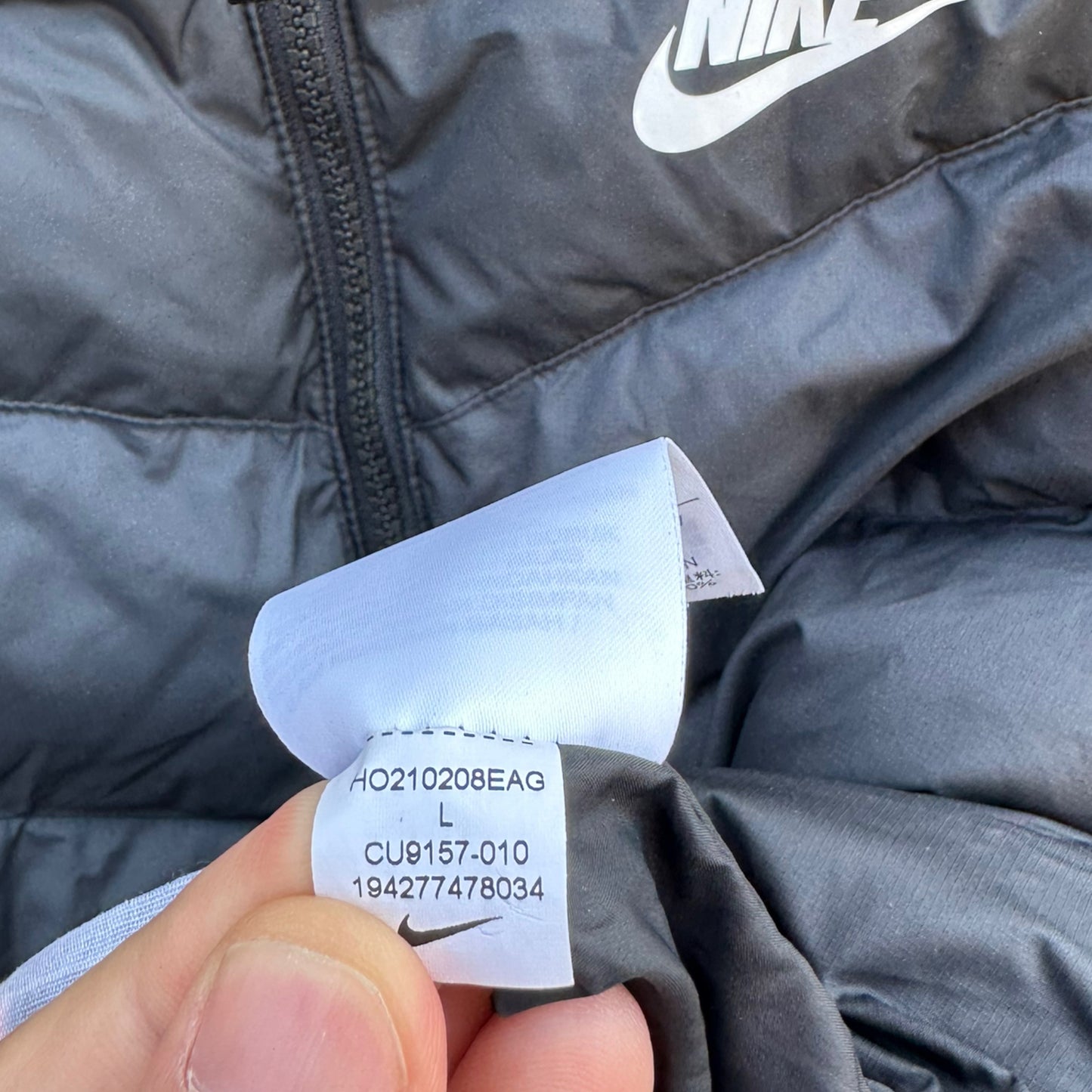 NIKE LADIES BLACK PUFFER JACKET
