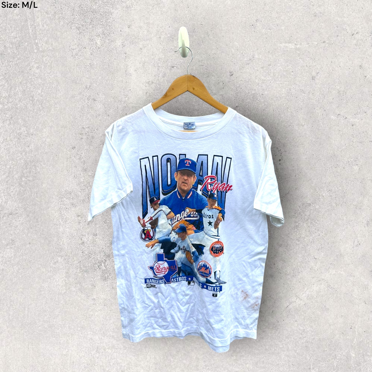 RYAN NOLAN MLB 1993 VINTAGE RETIREMENT TOUR T-SHIRT
