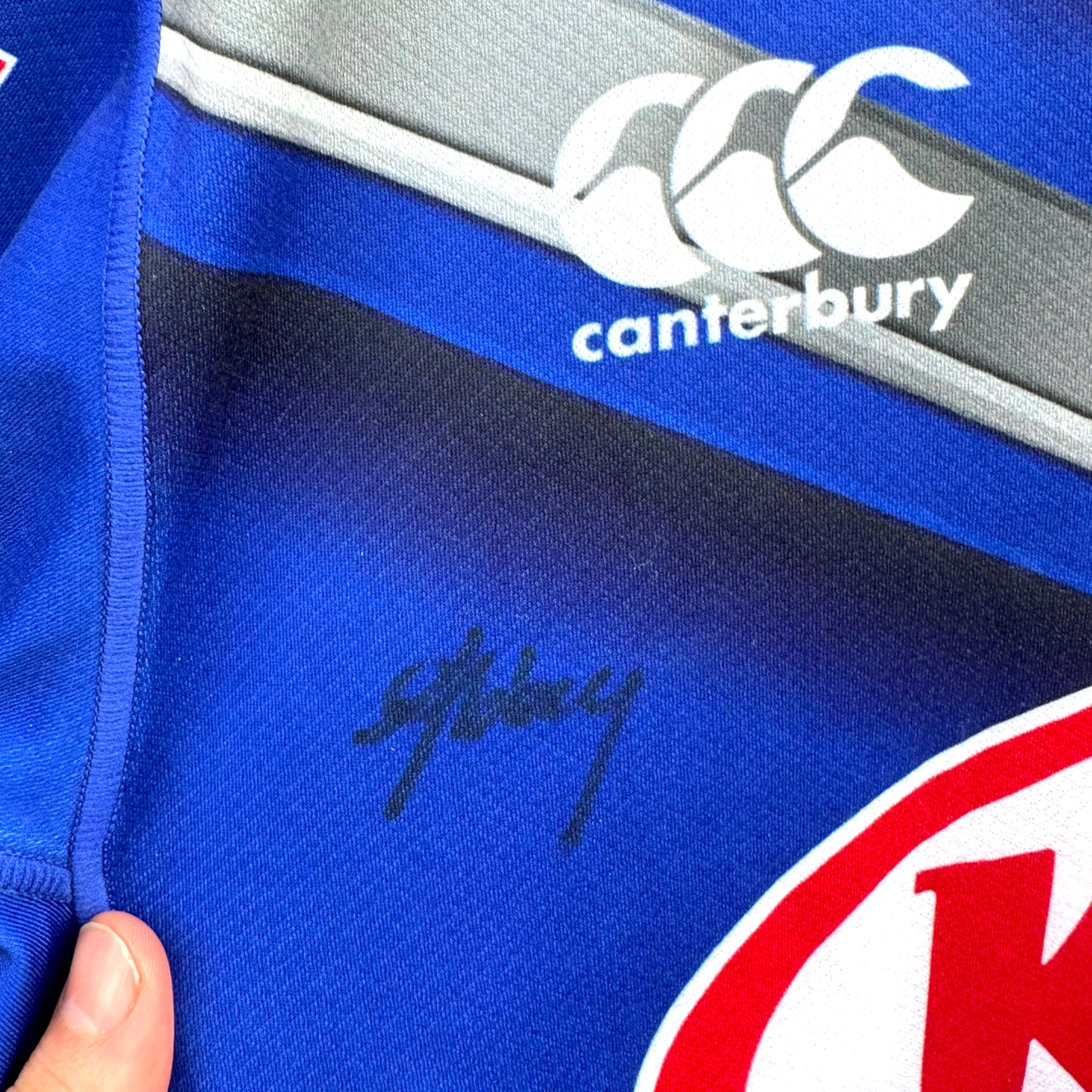 BRAD ABBEY CANTERBURY MATCH WORN + SIGNED JERSEY