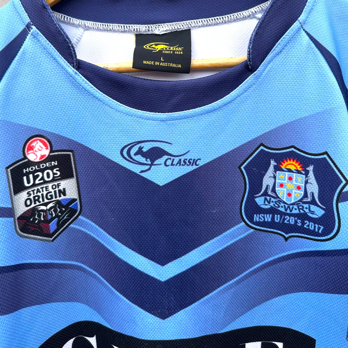 JACK MURCHIE 2017 NSW BLUES U20s MATCH WORN JERSEY