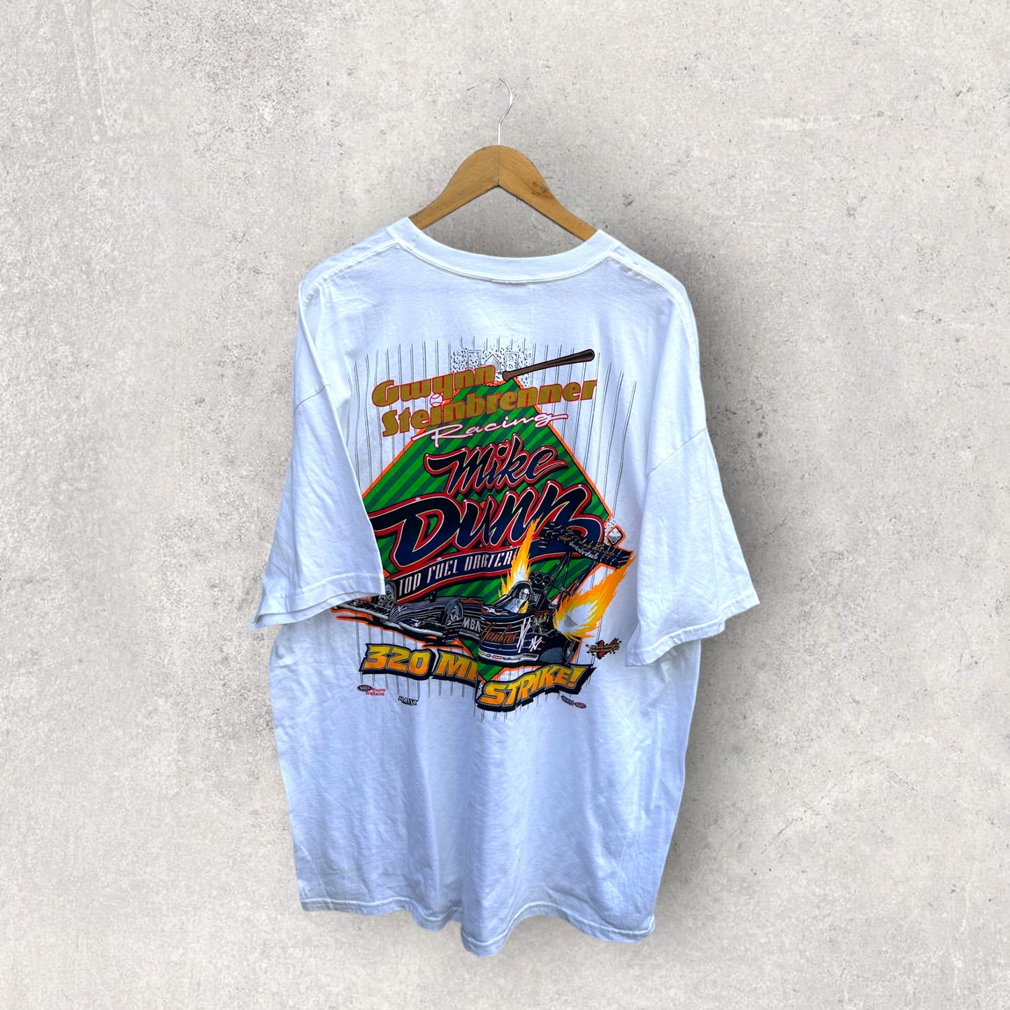 MIKE DUNN SIGNED GWYNNE STEINBRENNER RACING T-SHIRT