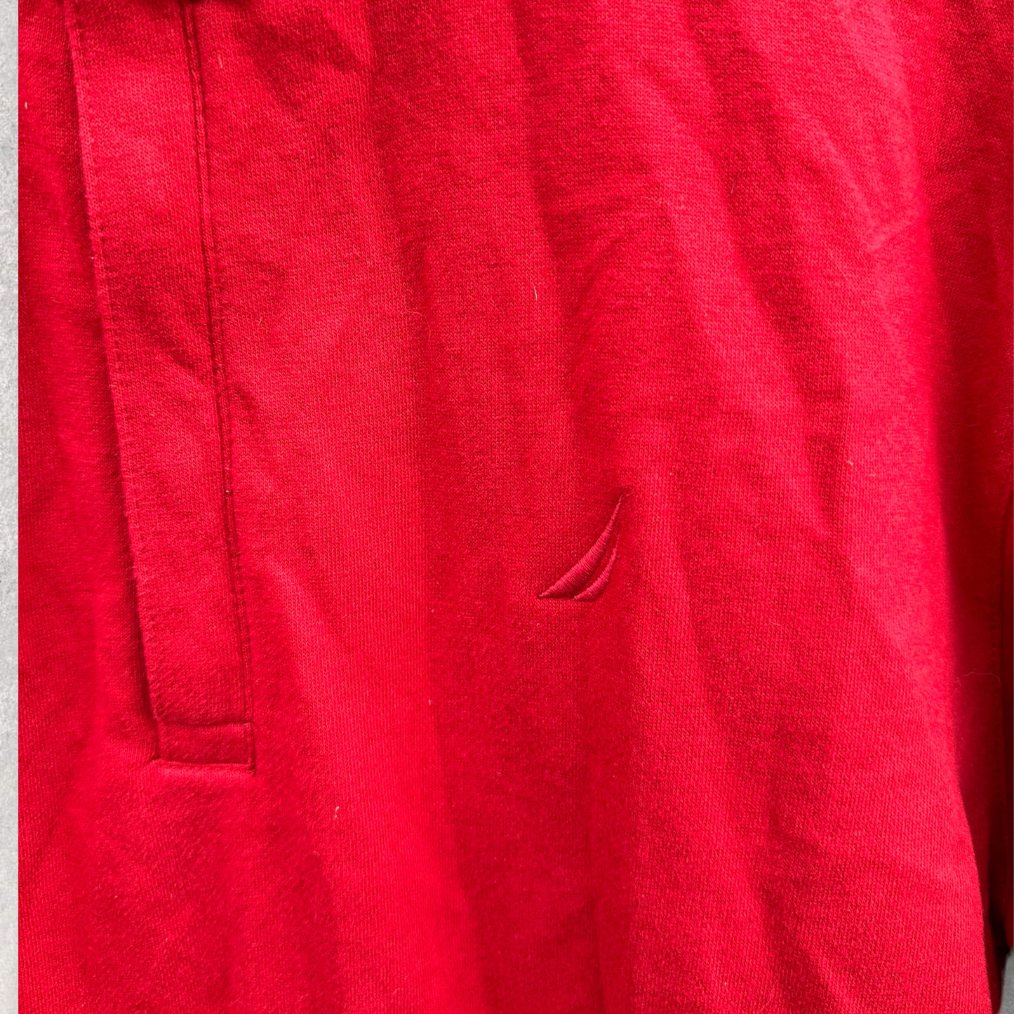 NAUTICA RED HALF ZIP JUMPER