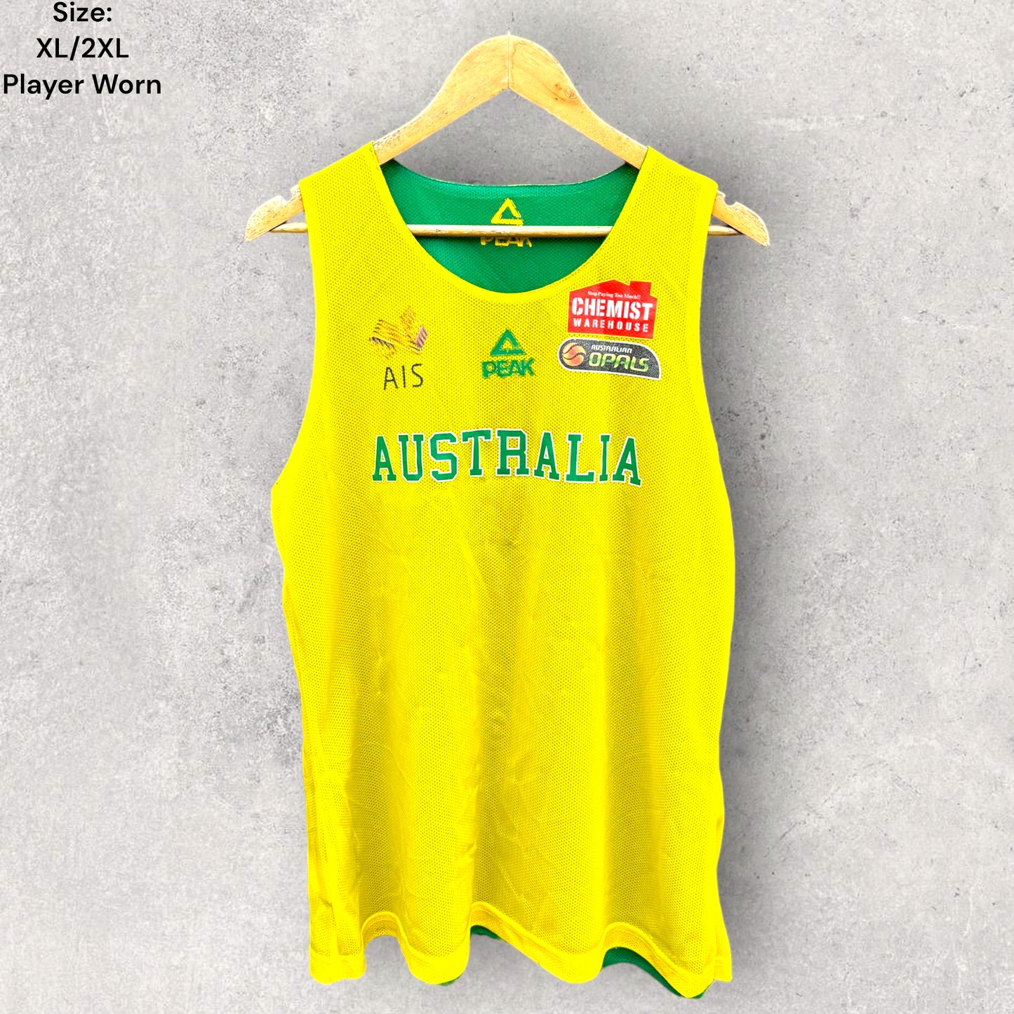 AUSTRALIAN OPALS MARIANNA TOLO PLAYER WORN REVERSE JERSEY