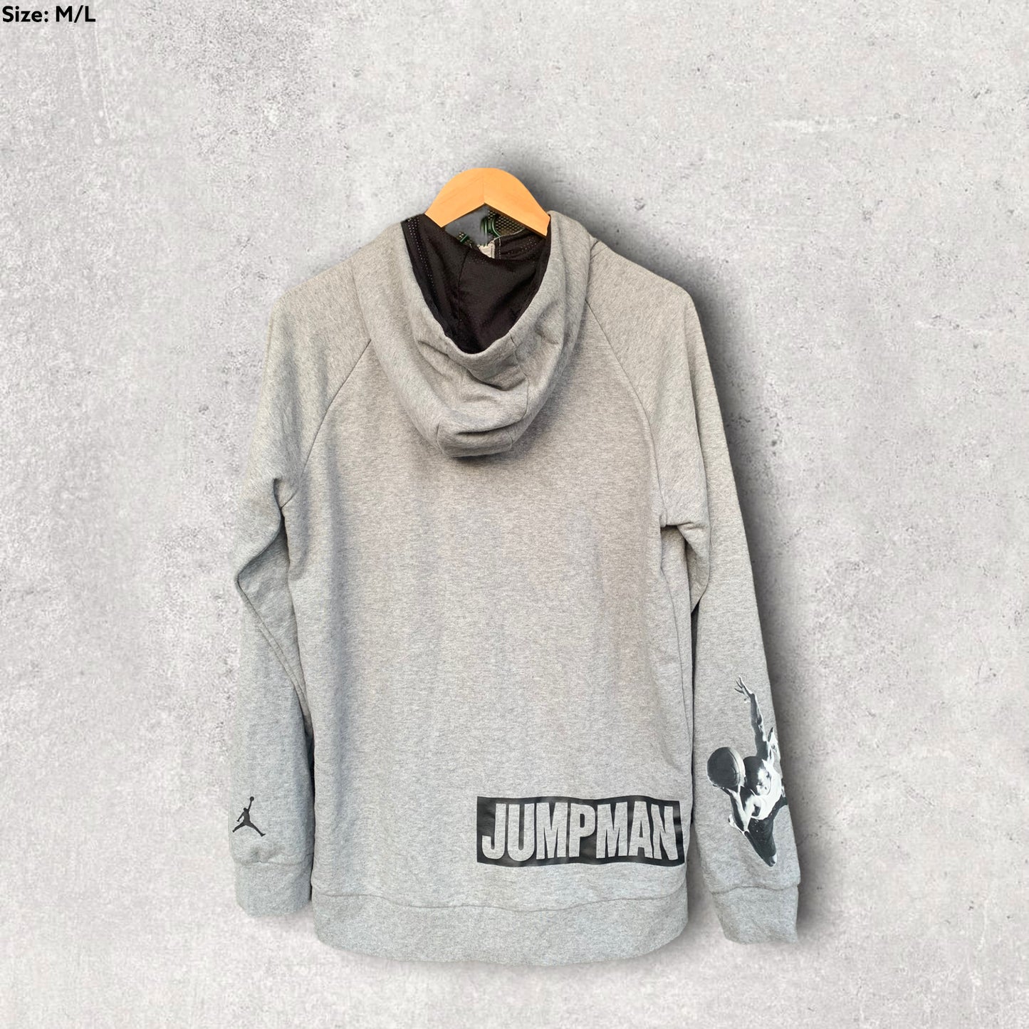JORDAN JUMP MAN GREY HOODIE