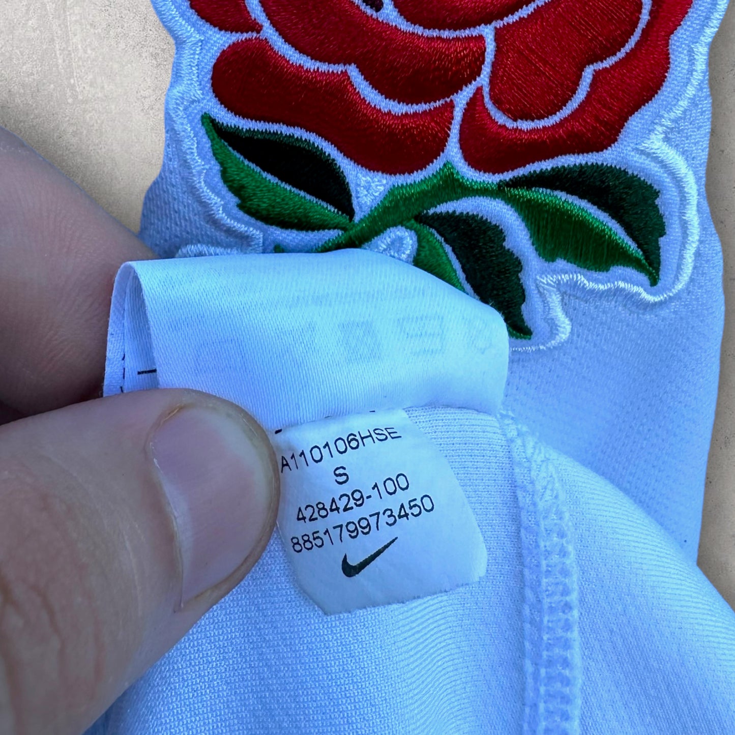 ENGLAND NIKE RUGBY UNION JERSEY